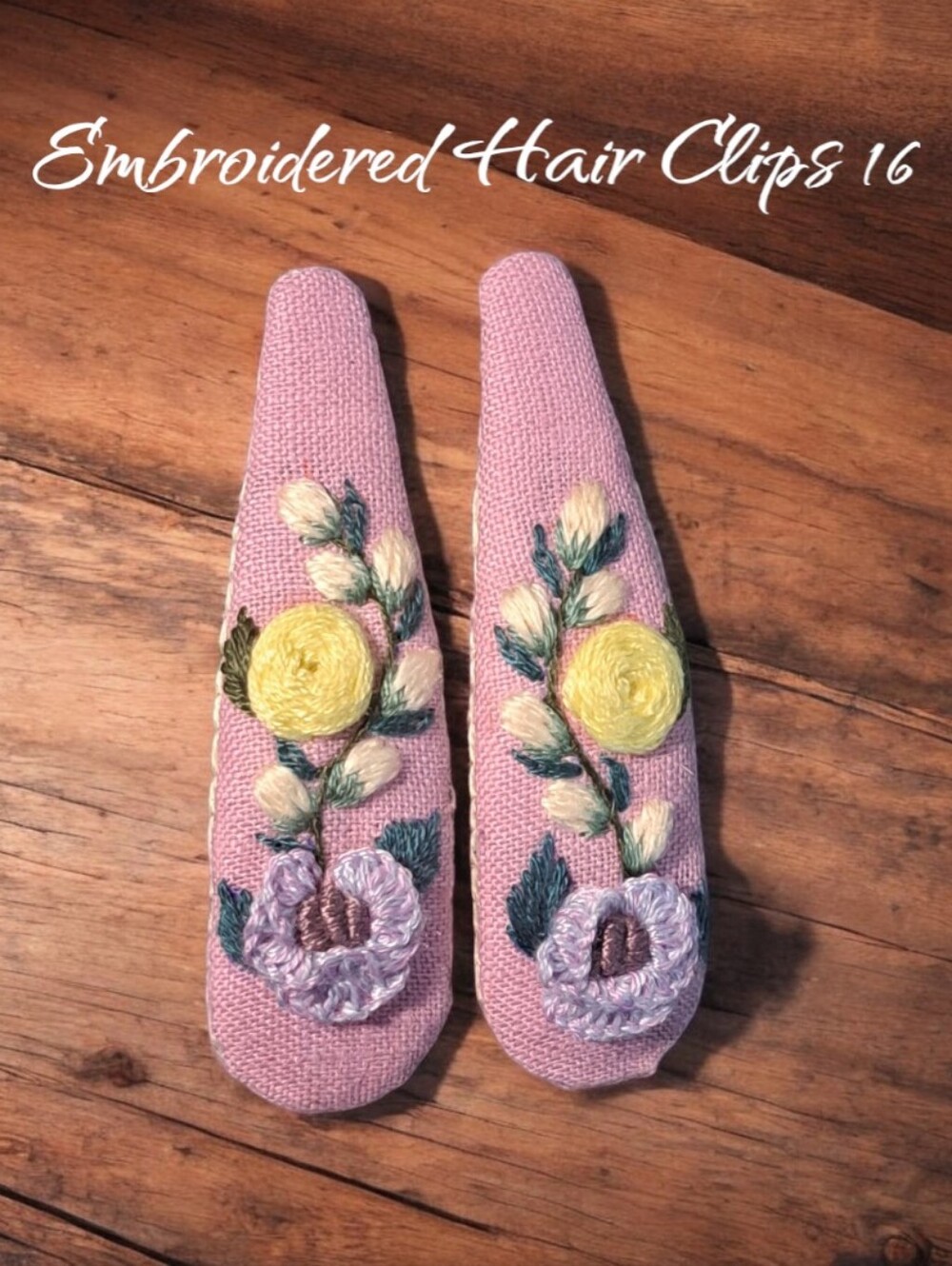 Embroidered Hair Clips - Picture 8 of 15